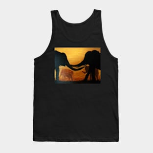 ELEPHANTS GREETING WITH TRUNKS Tank Top